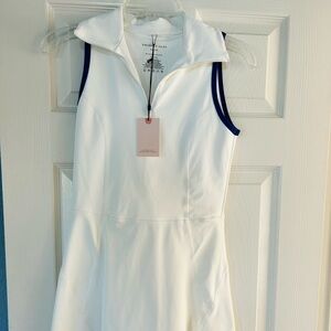 Sincerely Jules White and Navy Mini Tennis Dress